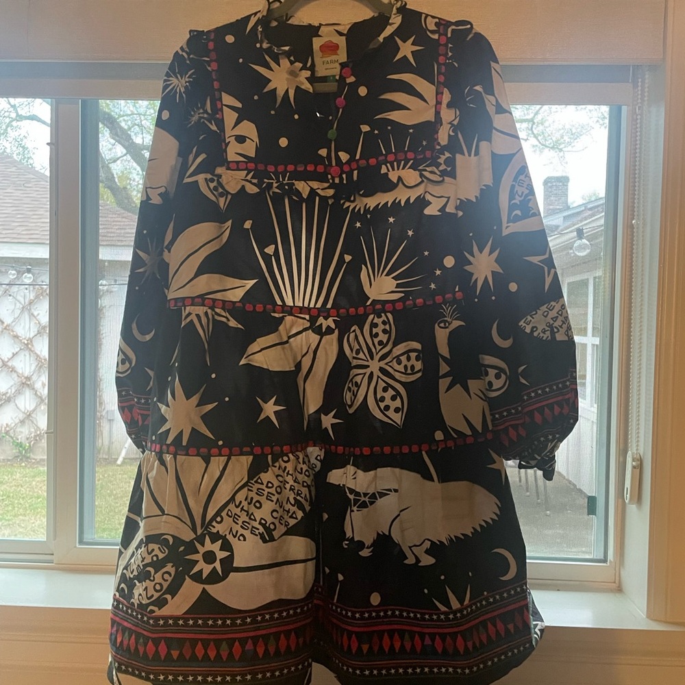 Farm Rio Cerrado Sky Mini Dress - Picture 4 of 5
